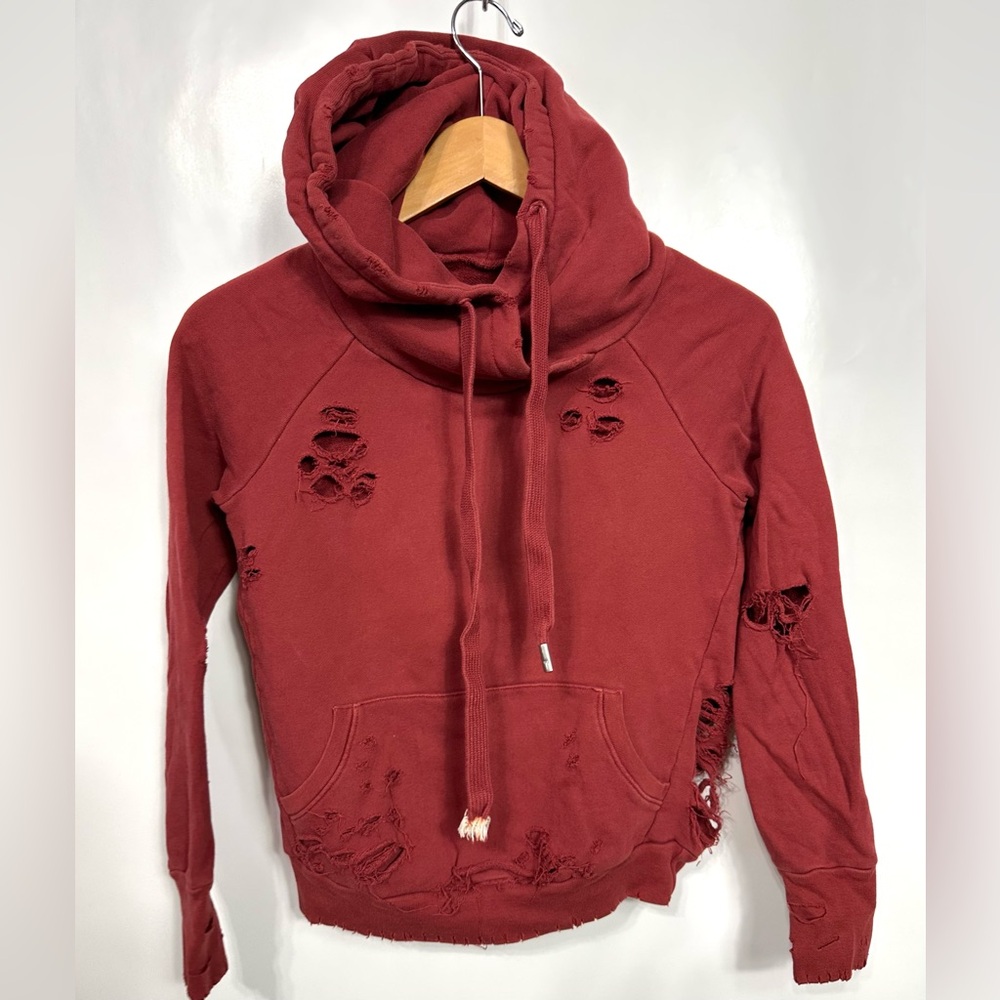 NSF Destroyed hoodie nsf lisse hoodie distressed pullover hoodie long sleeves S